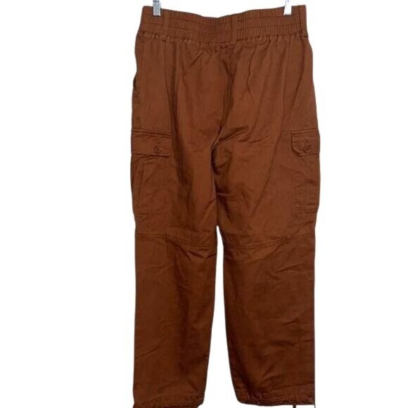 Forever 21 Rust Cargo Pants With Elastic Waist & Drawstring Hem - Picture 6 of 9